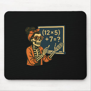 Halloween-Lehrer-Sechs-Sieben-Meme 6 7 Skelett Gru Mousepad