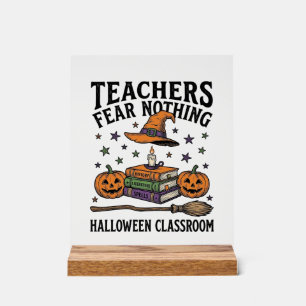 Halloween-Lehrer-Shirt mit Hexen-Büchern_1 Acrylschild