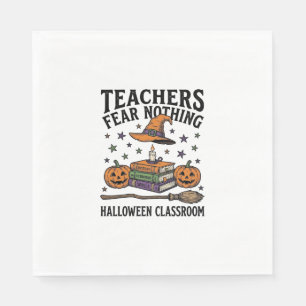 Halloween-Lehrer-Shirt mit Hexen-Büchern_1 Serviette