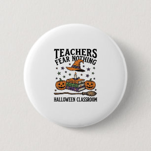 Halloween-Lehrer-Shirt mit Hexenbüchern_1 Button