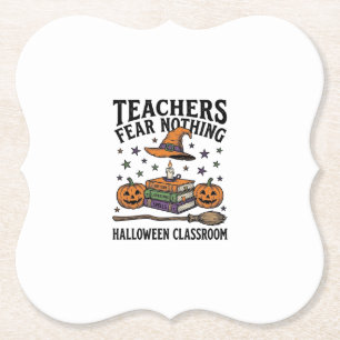 Halloween-Lehrer-Shirt mit Hexenbüchern_1 Untersetzer
