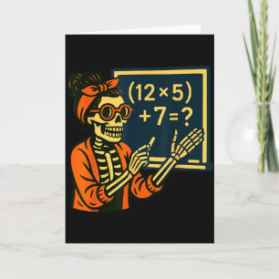 Halloween-Lehrer Six Seven Meme 6 7 Skelett Soky Karte