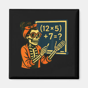 Halloween-Lehrer Six Seven Meme 6 7 Skelett Soky Magnet