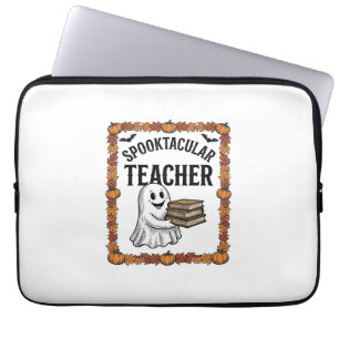Halloween-Lehrer-Spooktacular-Geisterbücher Vintag Laptopschutzhülle