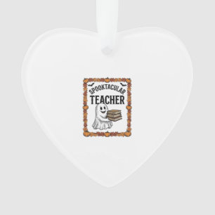 Halloween-Lehrer-Spooktacular-Geisterbücher Vintag Ornament