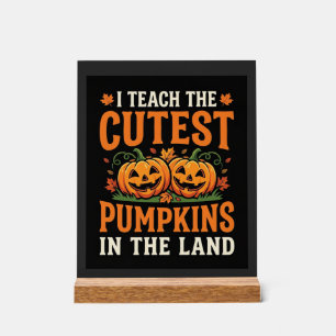 Halloween-Lehrer süßestes Kürbis-Design_1 Acrylschild