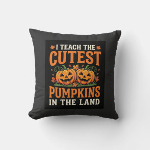 Halloween-Lehrer süßestes Kürbis-Design_1 Kissen