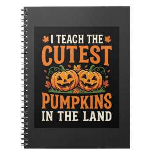 Halloween-Lehrer süßestes Kürbis-Design_1 Notizblock