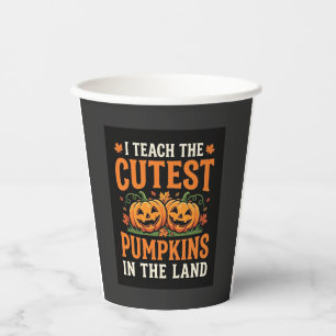 Halloween-Lehrer süßestes Kürbis-Design_1 Pappbecher