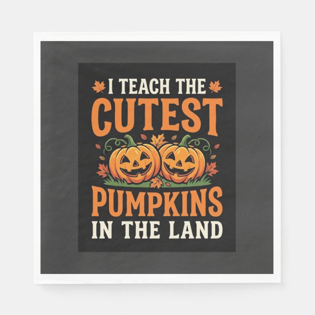 Halloween-Lehrer süßestes Kürbis-Design_1 Serviette (Vorderseite)