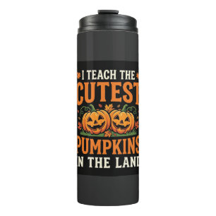 Halloween-Lehrer süßestes Kürbis-Design_1 Thermosbecher