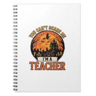 Halloween-Lehrer Vintage Lustig Gruselig Schule De Notizblock