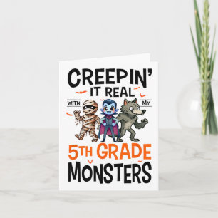 Halloween Lehrerin Creepin Es ist echt mit meinem Karte
