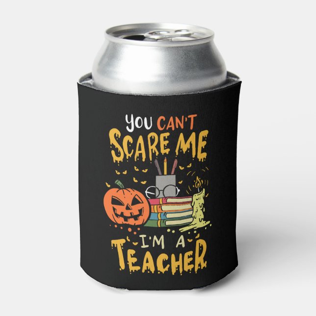 Halloween-Lehrerin Dosenkühler (Kanne Vorderseite)
