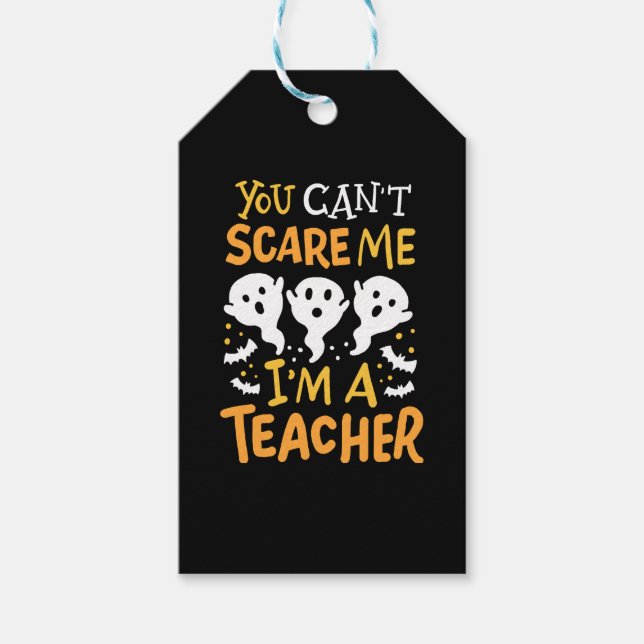 Halloween-Lehrerin Geschenkanhänger (Vorderseite)