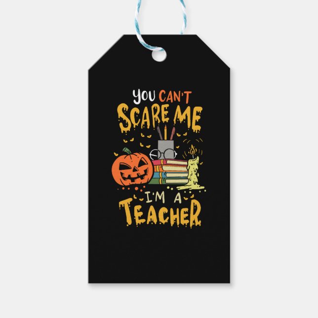 Halloween-Lehrerin Geschenkanhänger (Vorderseite)
