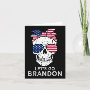 Halloween Let's Go Brandon Ndana Skull Aviation Su Karte