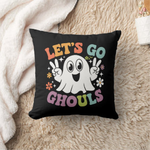 Halloween Let's Go Ghouls Ghost Retro-Kostüm Kissen