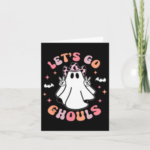 Halloween Let's Go Ghouls Ghost Retro Kostüm Wome Karte