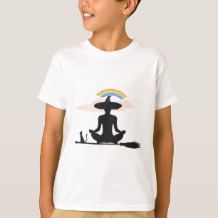 Halloween Lgbt Yoga Hexen Stolz Hippie Regenbogen T-Shirt