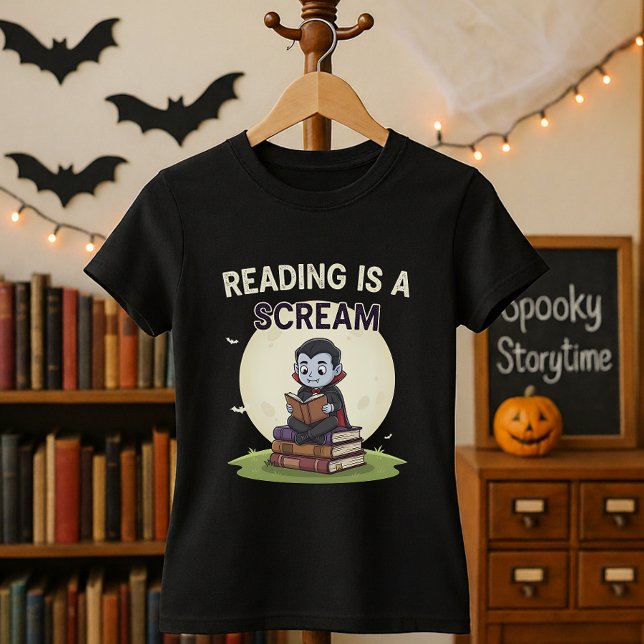Halloween Librarian Reading ist ein Schrei T-Shirt (Von Creator hochgeladen)
