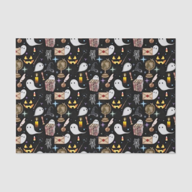 Halloween Library Tissue Paper Seidenpapier (Vorderseite)