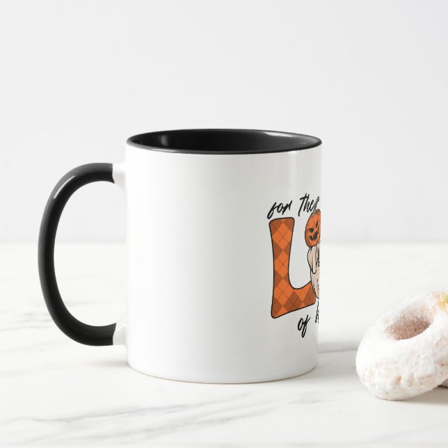 Halloween-Liebe Tasse (Mit Donut)