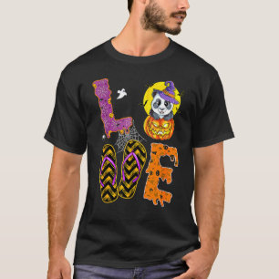 Halloween-Liebes-Panda-Hexenhut-Tierpfleger T-Shirt