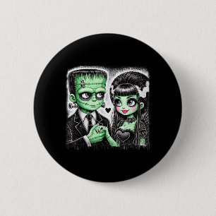 Halloween-Liebhaber Frankenstein-Skelett für Männe Button