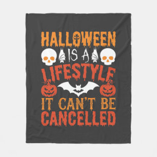 Halloween Lifestyle Fledermaus-Kürbis-Typografie-V Fleecedecke