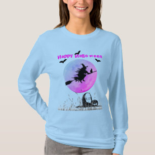 Halloween Light Blue Long Sleeve T-Shirt