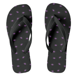 Halloween, Lila Augen, Süßes oder Saures, Buh Flip Flops