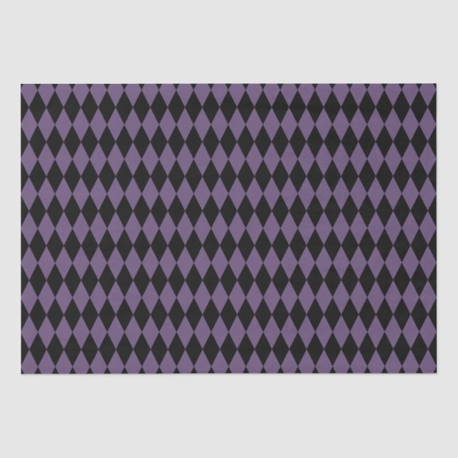 Halloween lila-Black-Diamond-Muster Seidenpapier (Vorderseite)