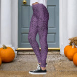 Halloween-Lila-Black-Spider Leggings<br><div class="desc">Anpassen,  um das lila in eine beliebige Farbe zu ändern.</div>