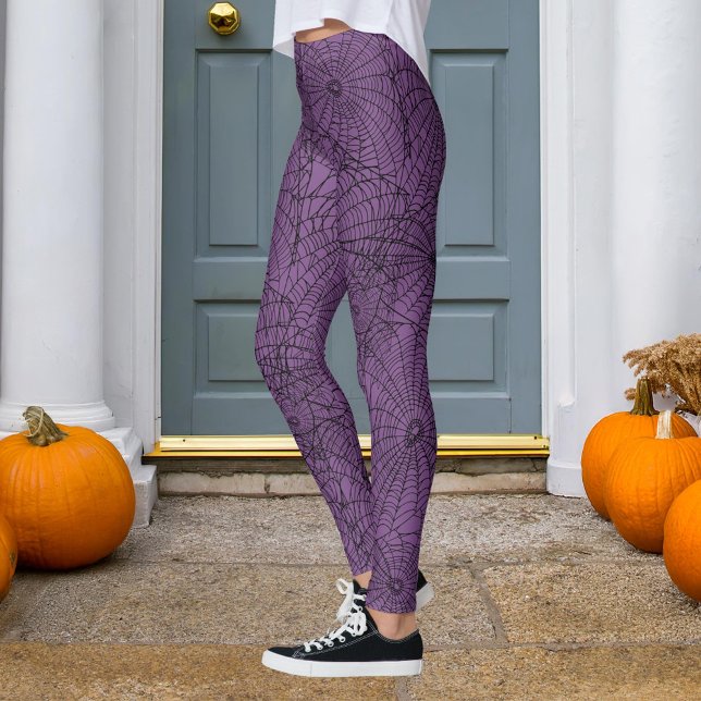 Halloween-Lila-Black-Spider Leggings (Von Creator hochgeladen)