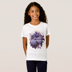 Halloween Lila Gotische Rose T-Shirt