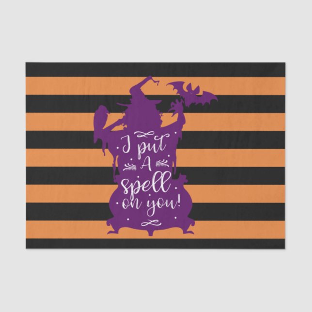 Halloween Lila Hexe, die ich dir zugeschrieben hab Seidenpapier (Vorderseite)