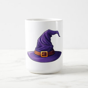 Halloween lila Hexenhut Kaffeetasse