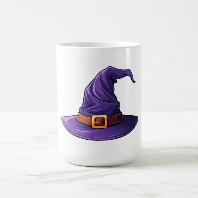 Halloween lila Hexenhut Kaffeetasse (Mittel)