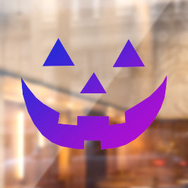 Halloween lila Kürbislaterne beängstigend lustig Fensteraufkleber