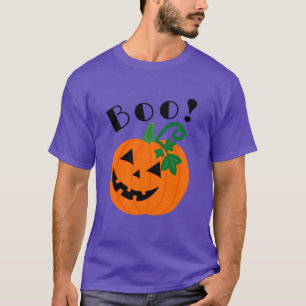 Halloween Lila Personalisierte Kürbislaterne Boo T-Shirt