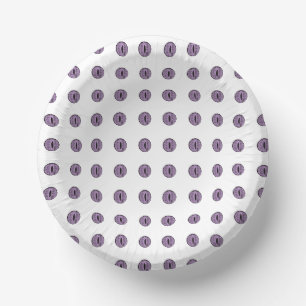 Halloween Lila Polka Dot Eyes Pappteller