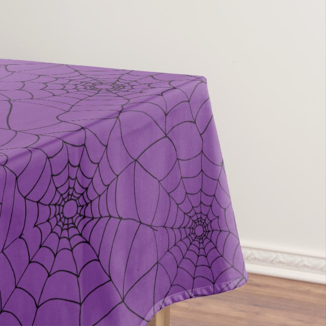 Halloween Lila Spiders Webs Cobwebs Tischdecke (Beispiel)