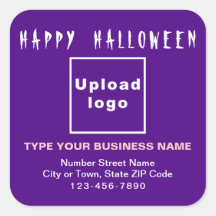 Halloween Lila Square Sticker