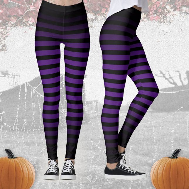 Halloween lila Streifen ombre Leggings (Von Creator hochgeladen)