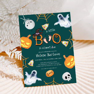 Halloween Little Boo Baby Dusche Einladung