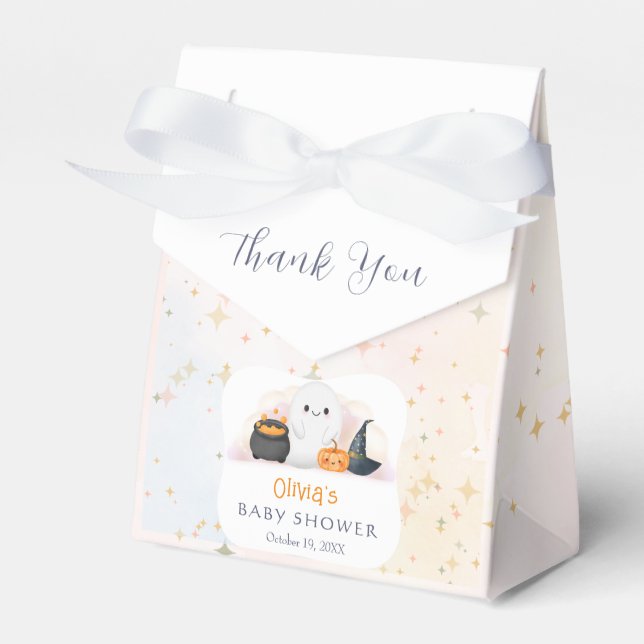 Halloween Little Boo Baby Dusche Geschenkschachtel (Vorderseite)