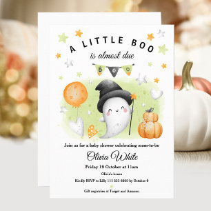 Halloween Little Boo Baby Shower Einladung