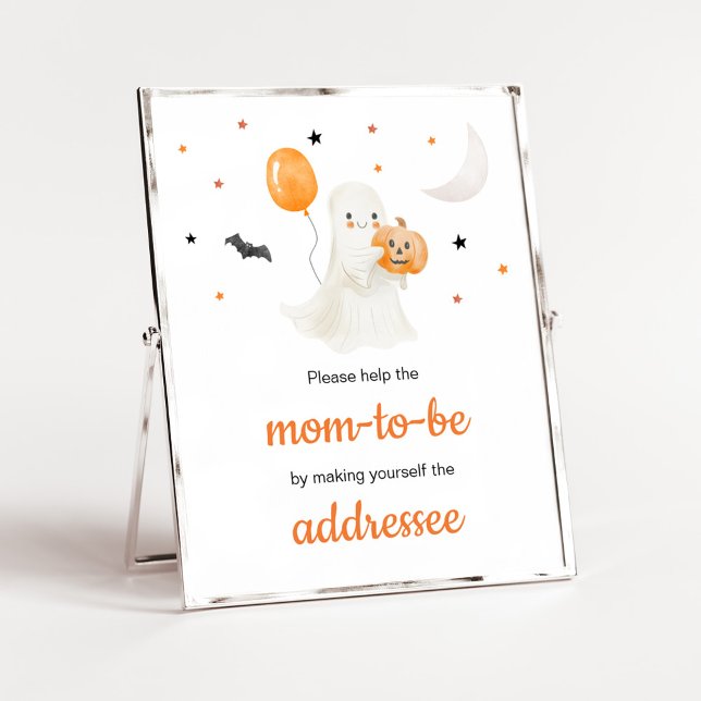 Halloween Little Boo Baby Shower Envelope Poster (A Little Boo Baby Shower Envelope Station Sign)