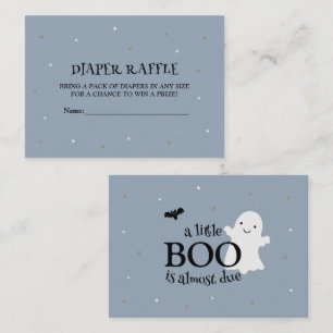 Halloween Little Boo Blue Diaper Raffle Begleitkarte